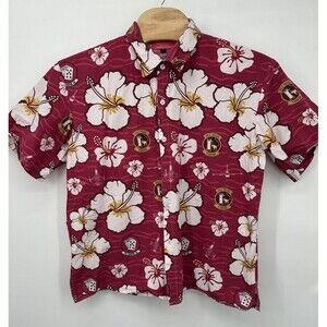 Men's Floral Hawaiian Button-Down Shirt Siz L The World's Greatest.